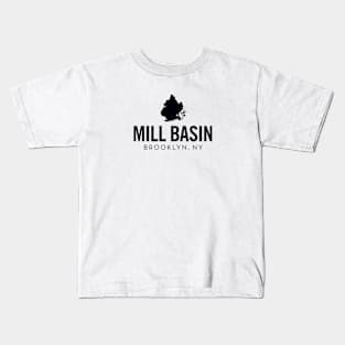 Mill Basin (white) Kids T-Shirt